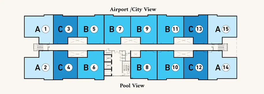 1st to 24th floor layout plan for Santorini @ Botani Ipoh
