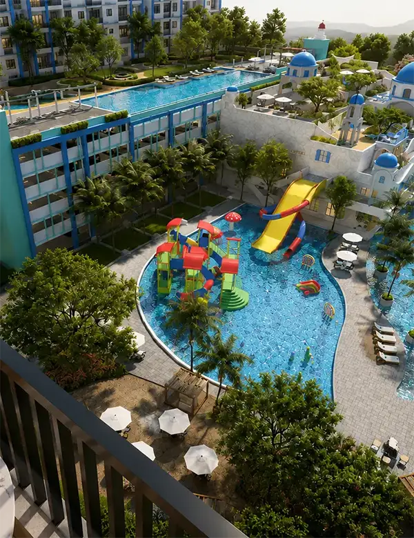 Santorini @ Botani Ipoh resort-inspired pool and facilities view